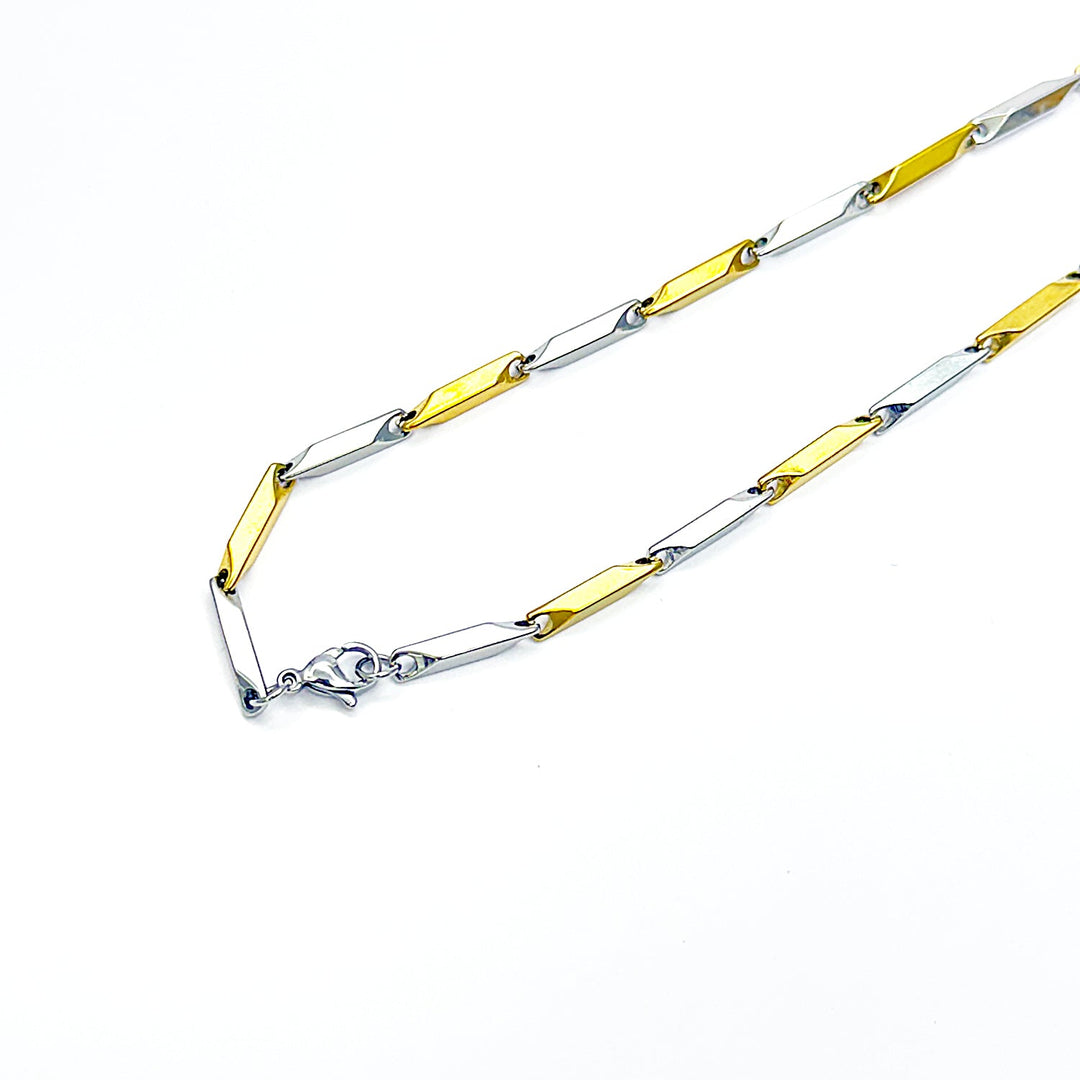 Italian bar chain in Two tone finish