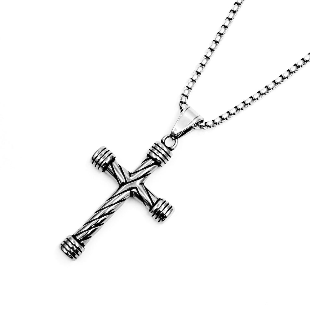 Twisted cross chain Pendant