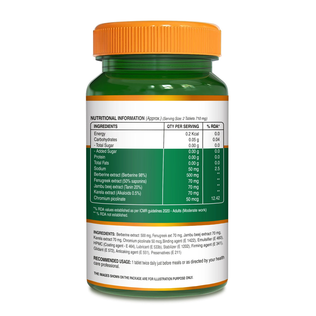 Berberine 98%  60 Vegetarian Tablets | Herbal Supplement