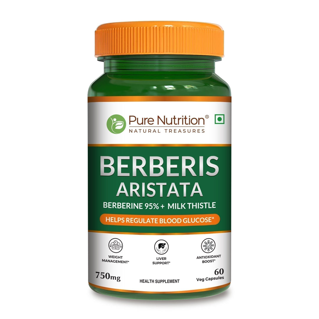 Berberis Aristata 60 Capsules  Berberine 95% & Milk Thistle | Liver Support