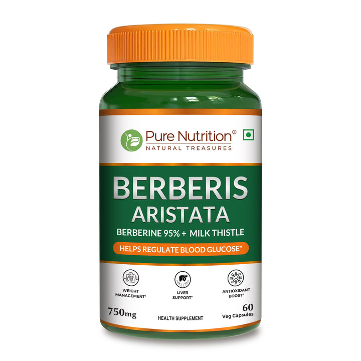Berberis Aristata 60 Capsules  Berberine 95% & Milk Thistle | Liver Support