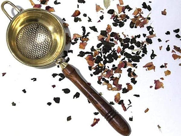 Lluvia Tea Brass Tea Strainer