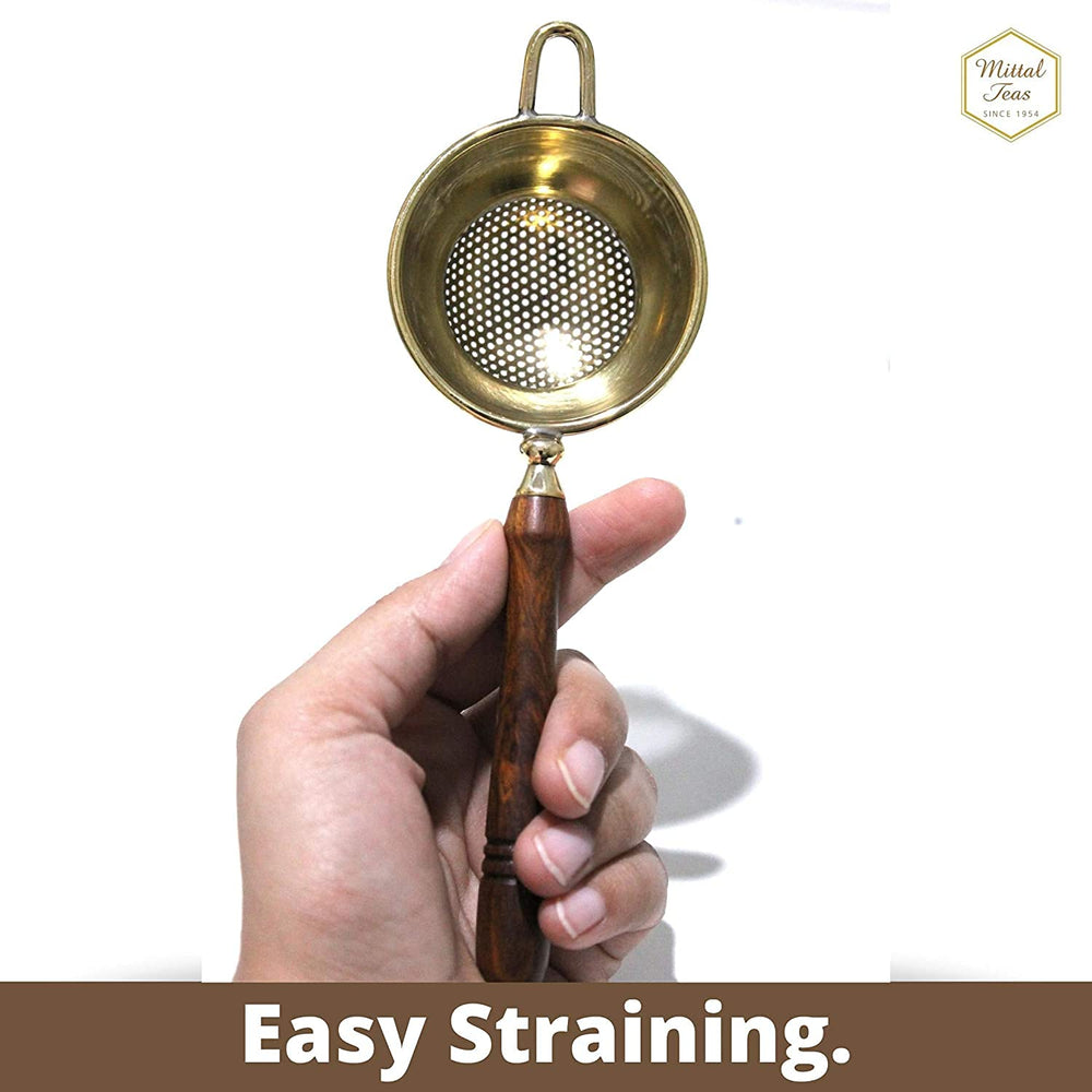 Lluvia Tea Brass Tea Strainer
