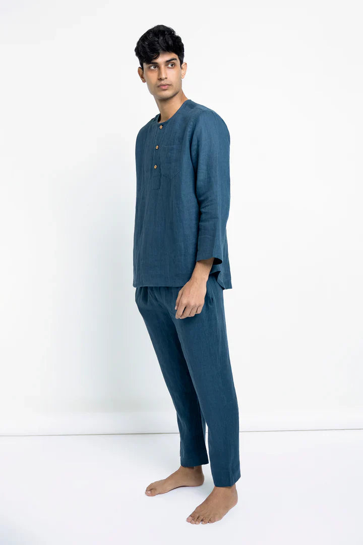 Saphed Indigo Linen Men&