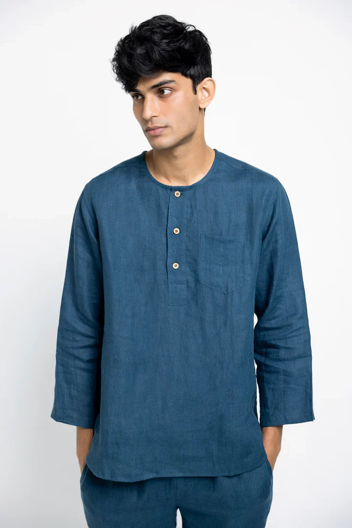 Saphed Indigo Linen Men&