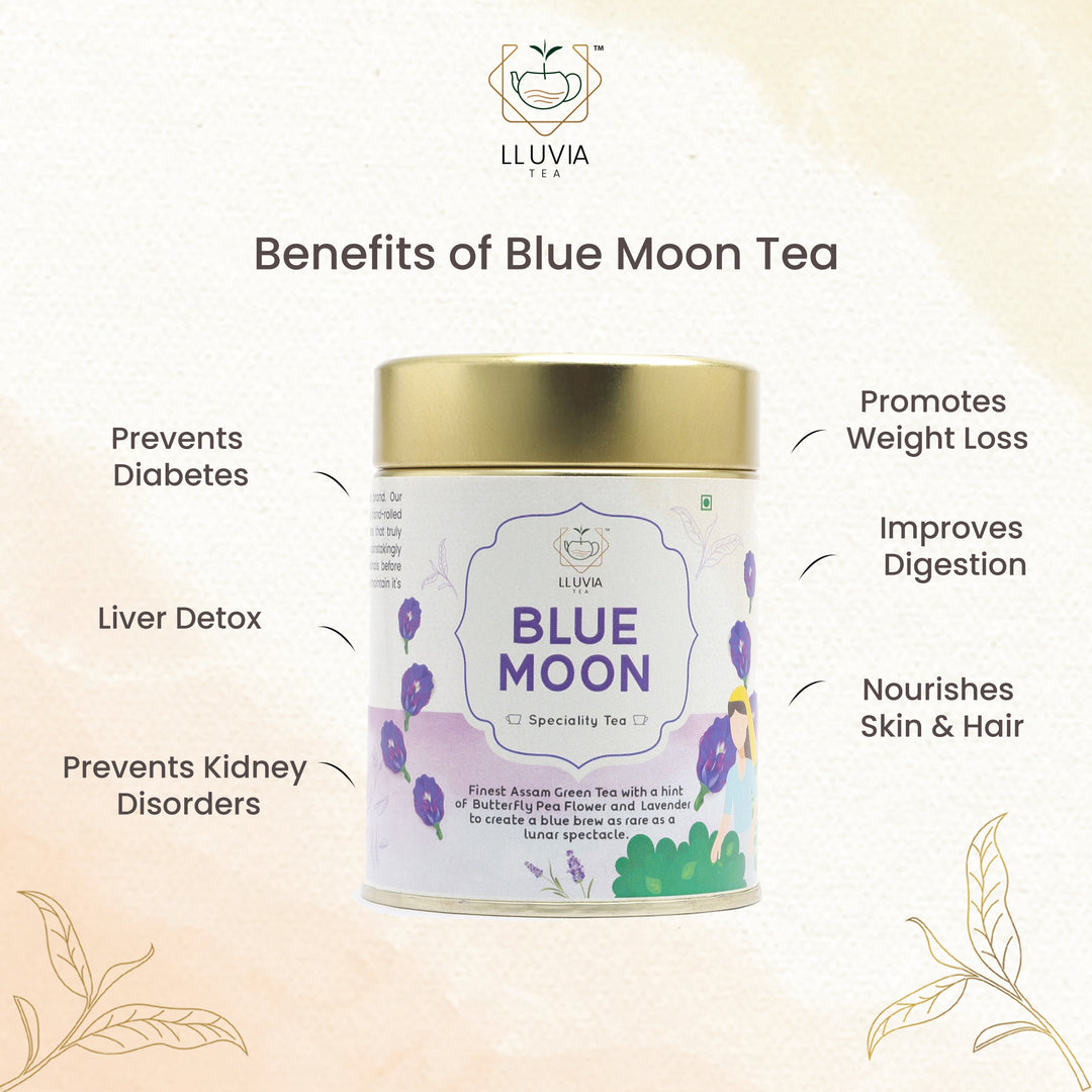 Lluvia Tea Blue Moon Tea - Weight Loss | Skin Glow | Mind Relax (50 gm)