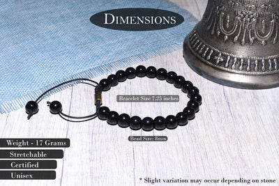 Bamboology Trends NATURAL CERTIFIED ONYX BRACELET FOR PROTECTION, HEALTH AND BALANCE