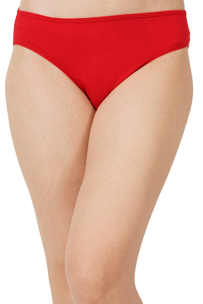 Bamboo Fabric Low Waist Underwear Red/Black | Pack of 2