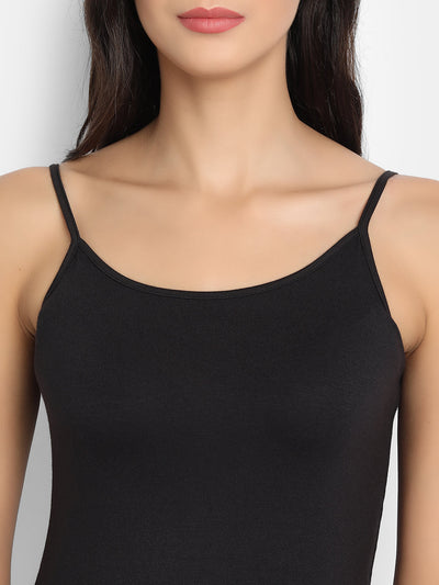 Bamboo fabric black camisole | pack of 2