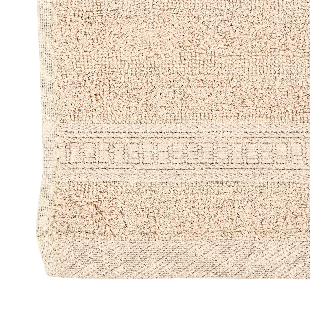 Bamboo Face Towel - Cream & Green with Toothbrush - Pack of 3
