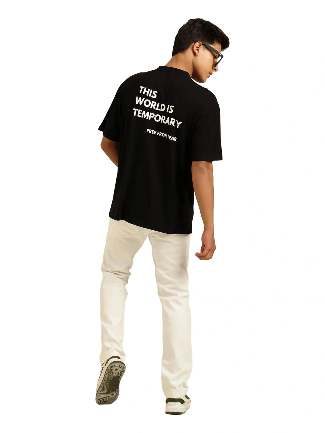 Men Black Oversized Bamboo T-Shirt – Soft, Breathable & Sustainable