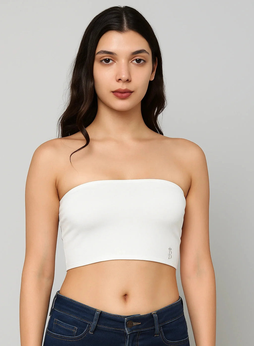 White Bamboo Tube Top For Woman And Girls