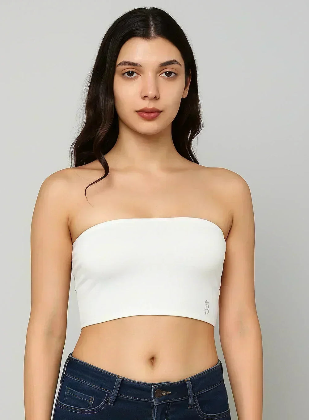 White Bamboo Tube Top For Woman And Girls