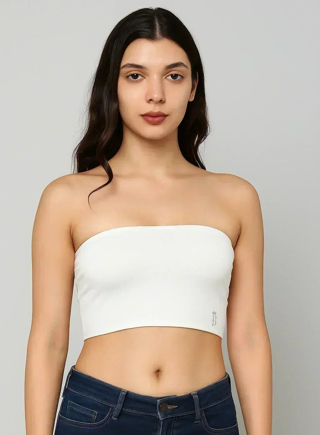 White Bamboo Tube Top For Woman And Girls
