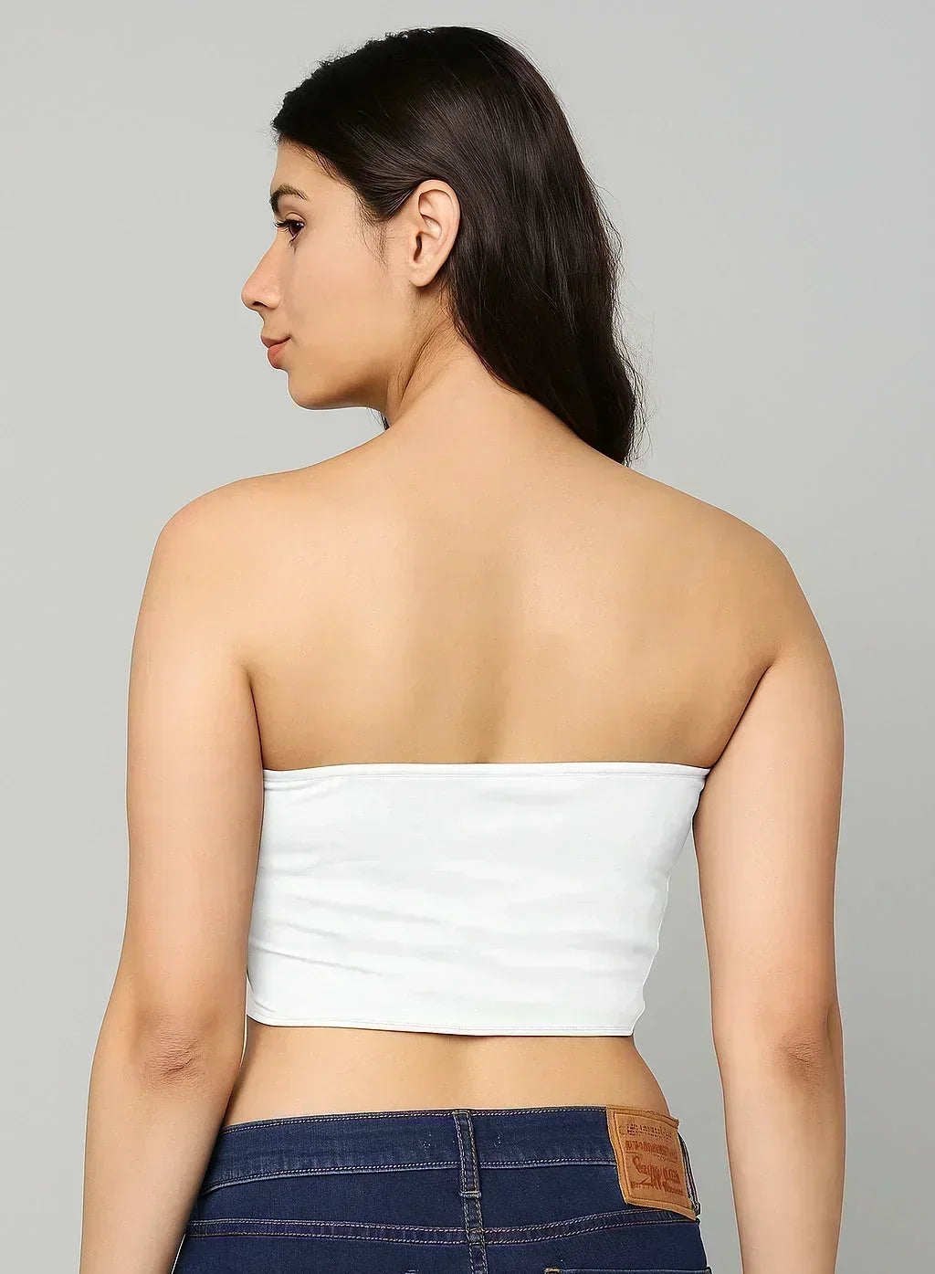 White Bamboo Tube Top For Woman And Girls