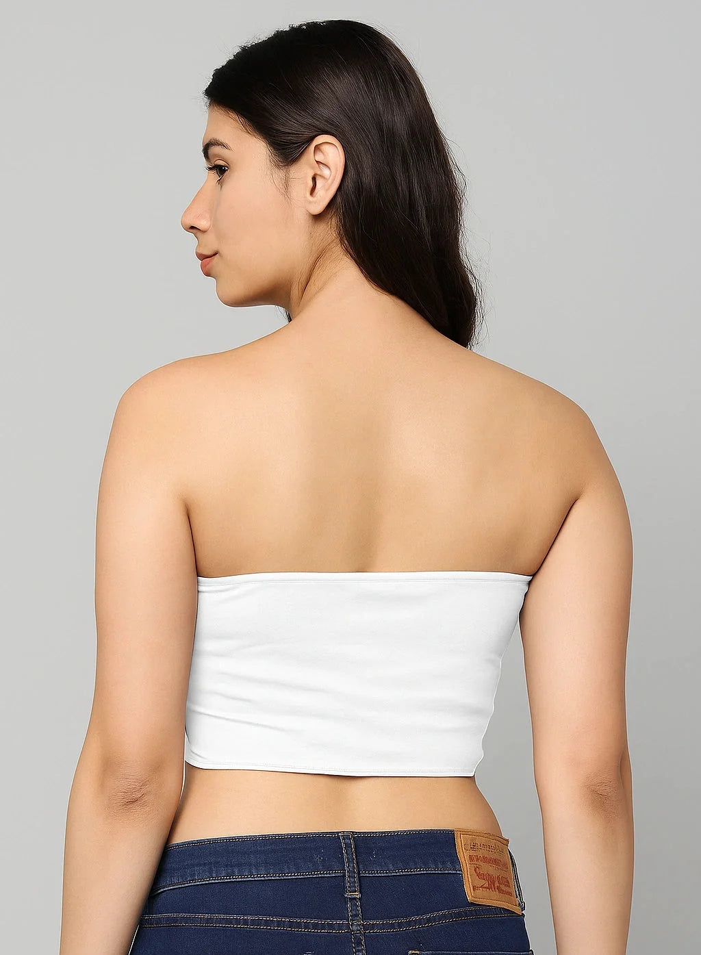White Bamboo Tube Top For Woman And Girls