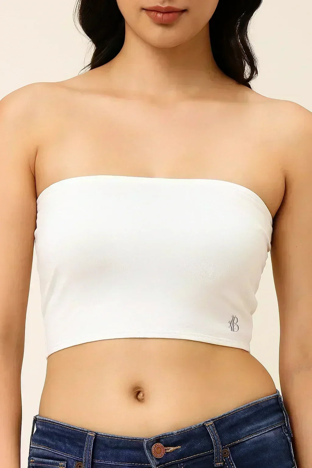 White Bamboo Tube Top For Woman And Girls