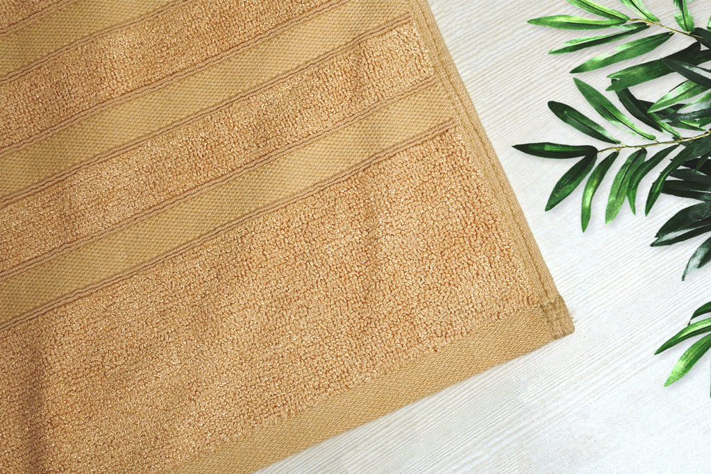 Bamboo Bath Towel – Ultra Soft, Quick Dry & Eco-Friendly Luxury Care | Beige and White | Pack of 2