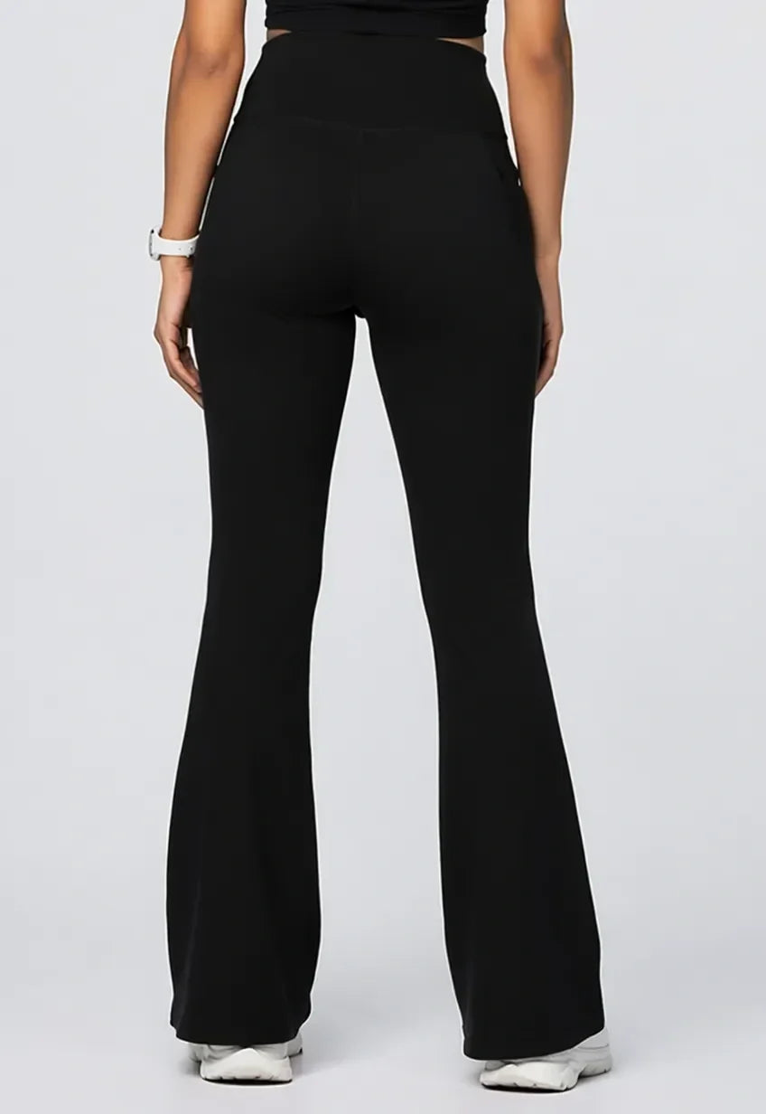 Women Bamboo Fabric Bell Bottom Yoga Pants | High Waist Bootcut Stretch Gym & Lounge Wear