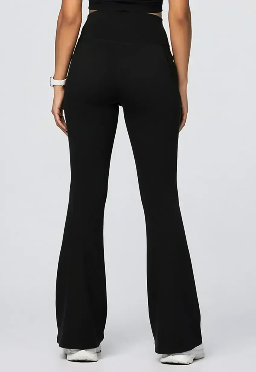 Women Bamboo Fabric Bell Bottom Yoga Pants | High Waist Bootcut Stretch Gym & Lounge Wear