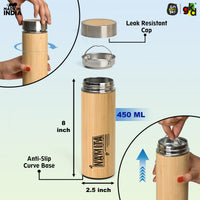 Gift Kya De Buy Eco-Friendly Bamboo Water Bottle – Sustainable Hydration Solution & Customized