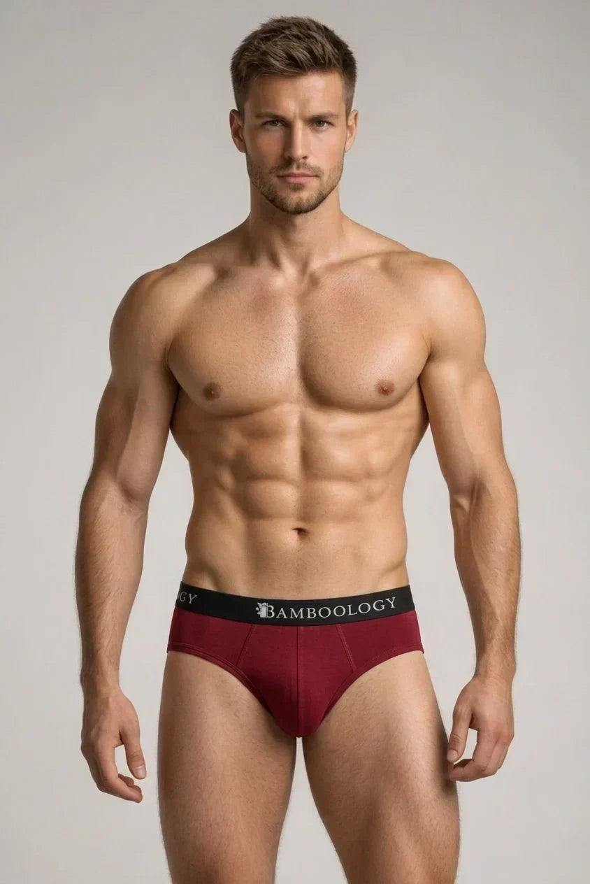 Bamboo Men’s Frenchie Fit Underwear | Maroon and Navy | Pack of 2