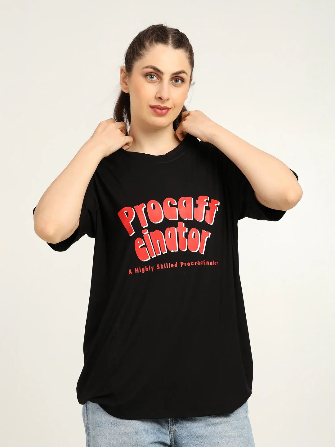 Women Black Oversized Bamboo T-Shirt – Soft, Breathable & Sustainable