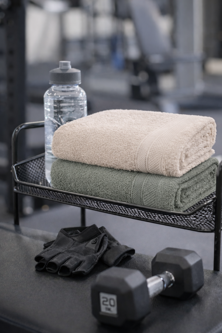 Bamboo Hand Towel | Set of 2 | Beige and Green