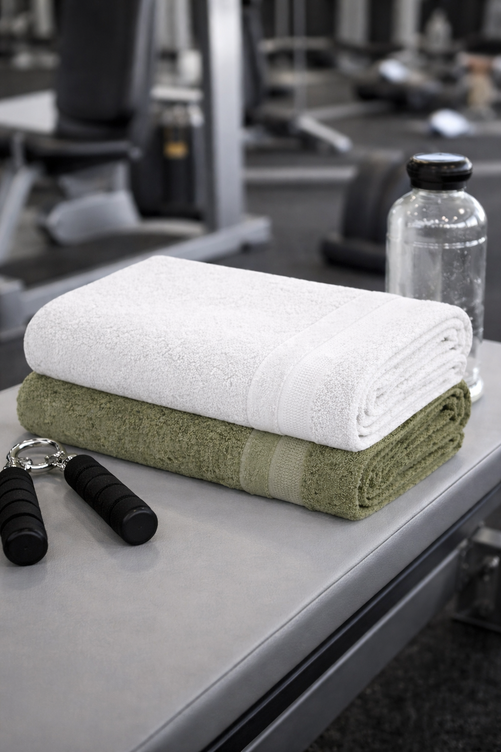 Bamboo Bath Towel – Ultra Soft, Quick Dry & Eco-Friendly Luxury Care | Green and White | Pack of 2