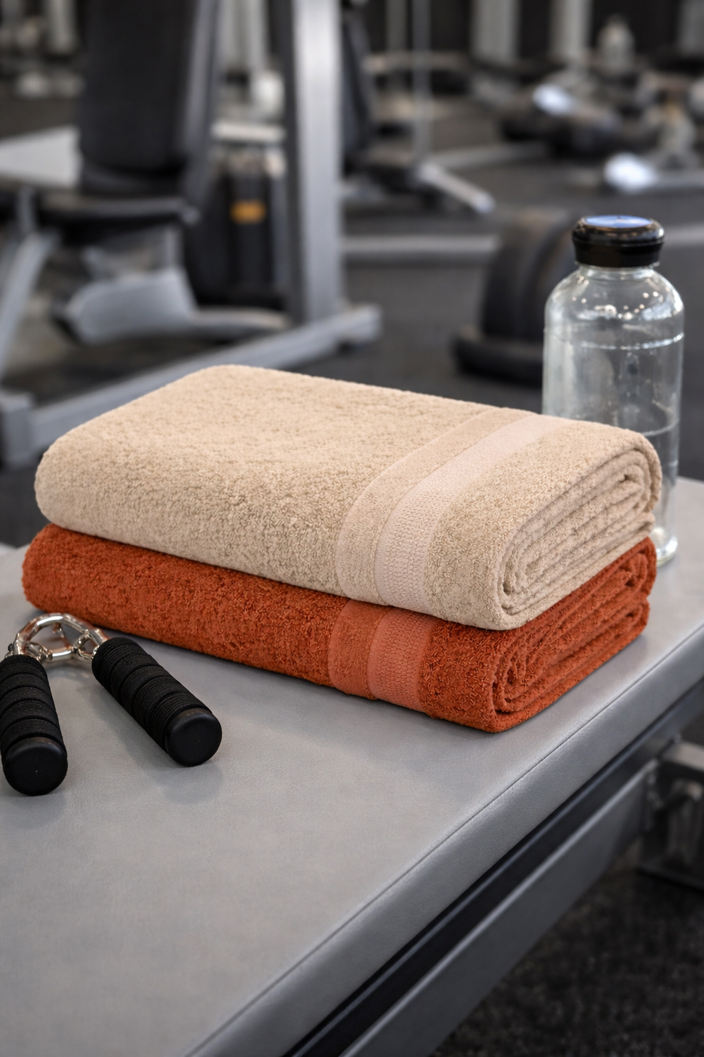 Bamboo Bath Towel – Ultra Soft, Quick Dry & Eco-Friendly Luxury Care | Rust and Beige | Pack of 2