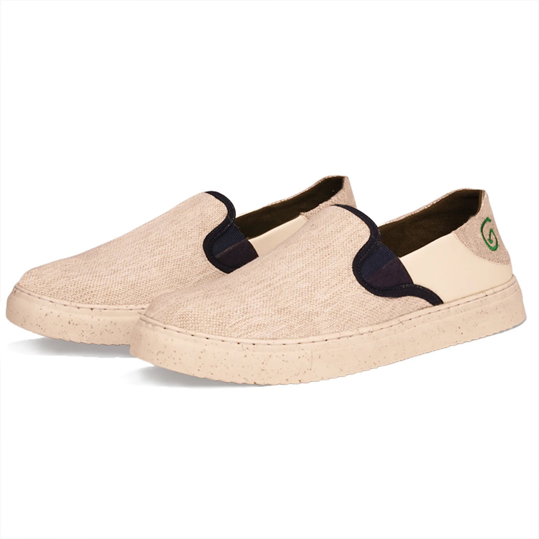 Greensole beige flex mens shoes slipon