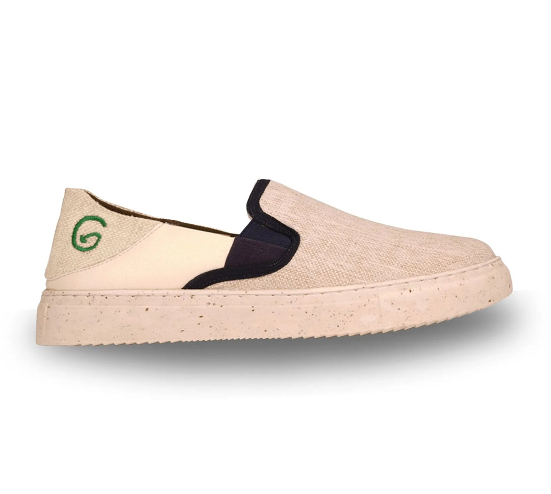 Greensole beige flex mens shoes slipon