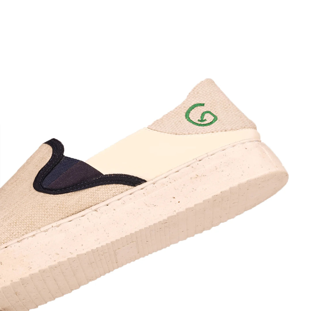 Greensole beige flex mens shoes slipon