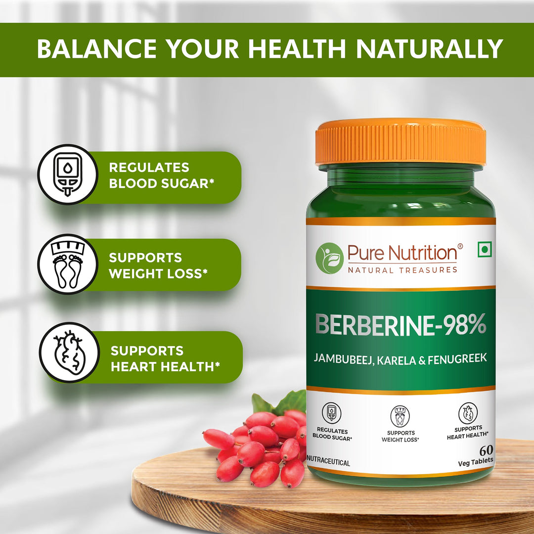 Berberine 98%  60 Vegetarian Tablets | Herbal Supplement