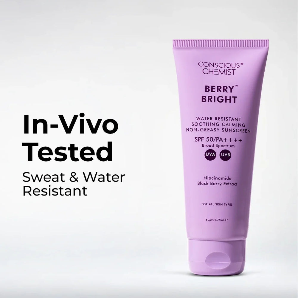 Conscious Chemist Berry Bright Sunscreen | SPF50 PA ++++