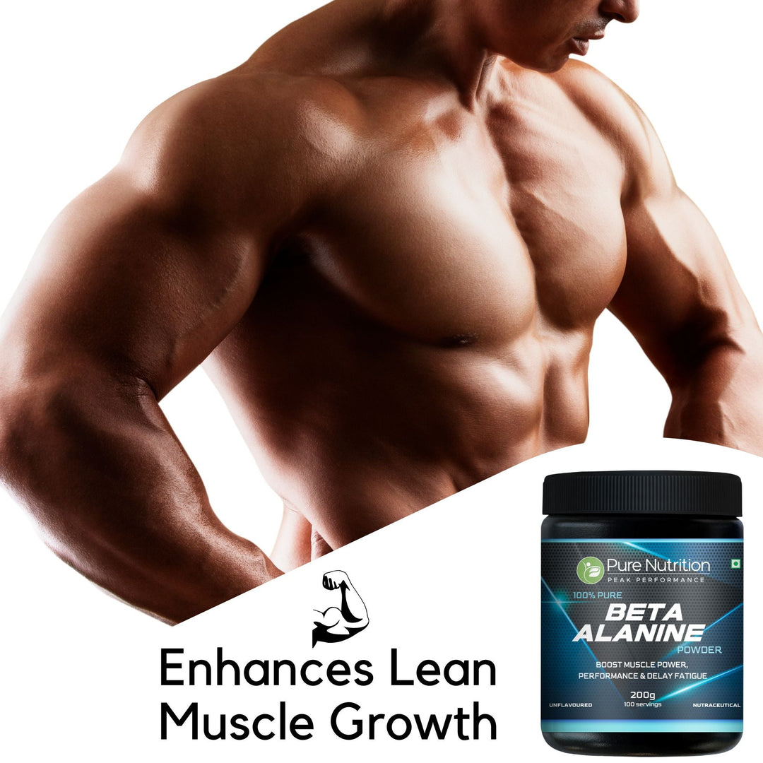 Pure Beta Alanine Powder 200g Unflavored | Pre-Workout Supplement for Muscle Power