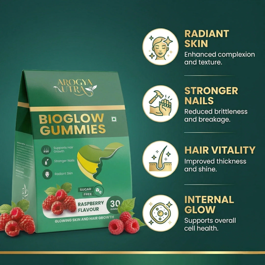 BioGlow Gummies │ Biotin & Zinc │ Raspberry Flavor
