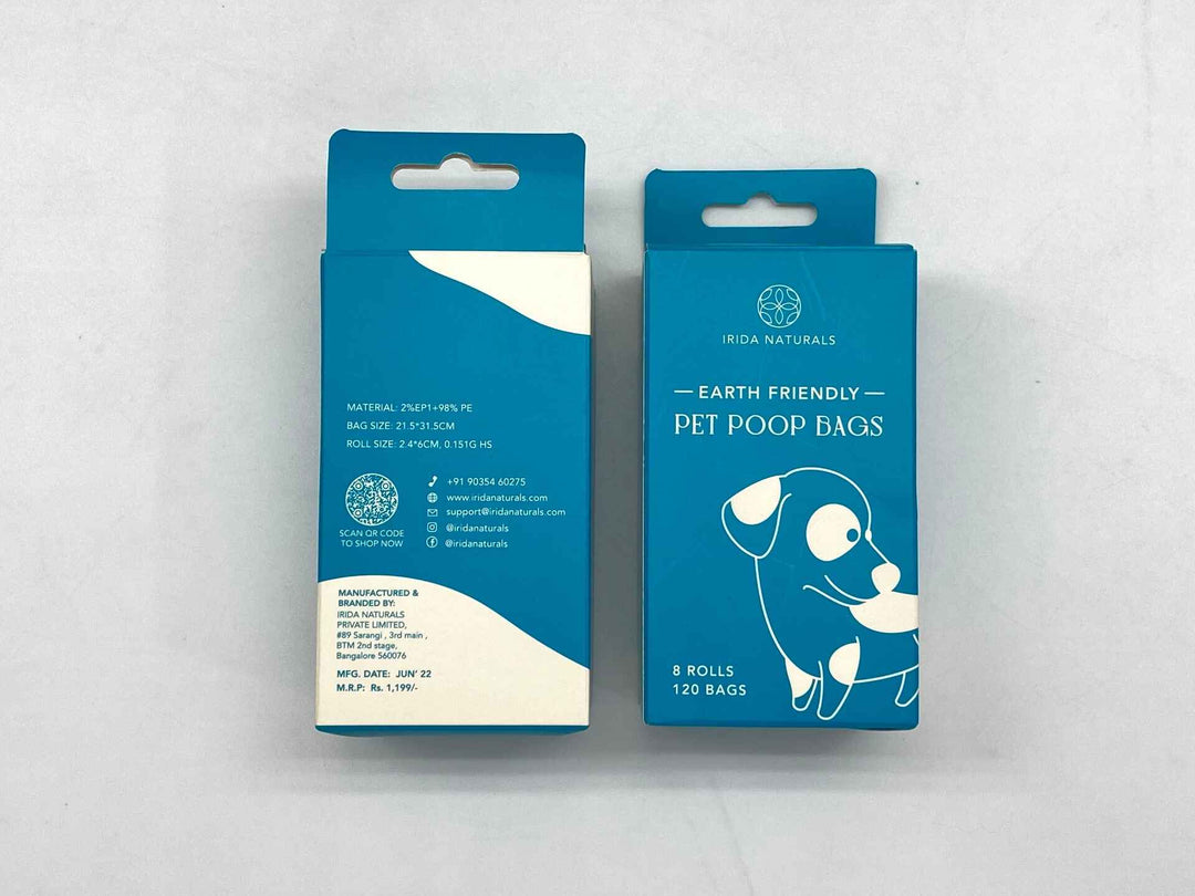 Irida Naturals Biodegradable Pet Poop Bags - 120 Bags