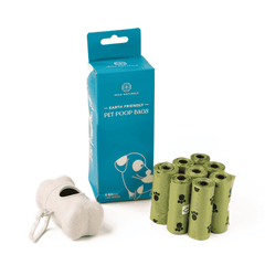 Irida Naturals Biodegradable Pet Poop Bags with Wheat Straw Dispenser - 120 Bags