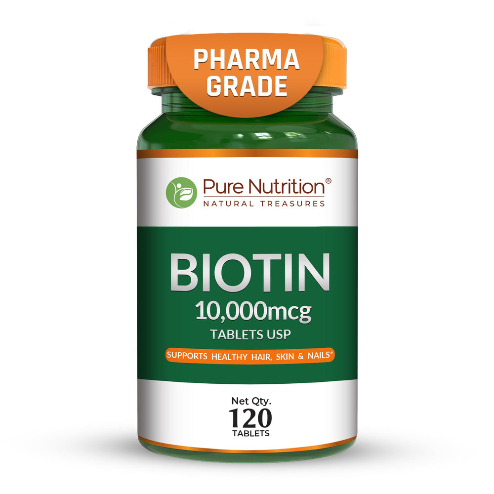 Biotin 10,000 mcg  High-Strength Pharma Grade | Hair, Skin & Nails | 120 Tablets