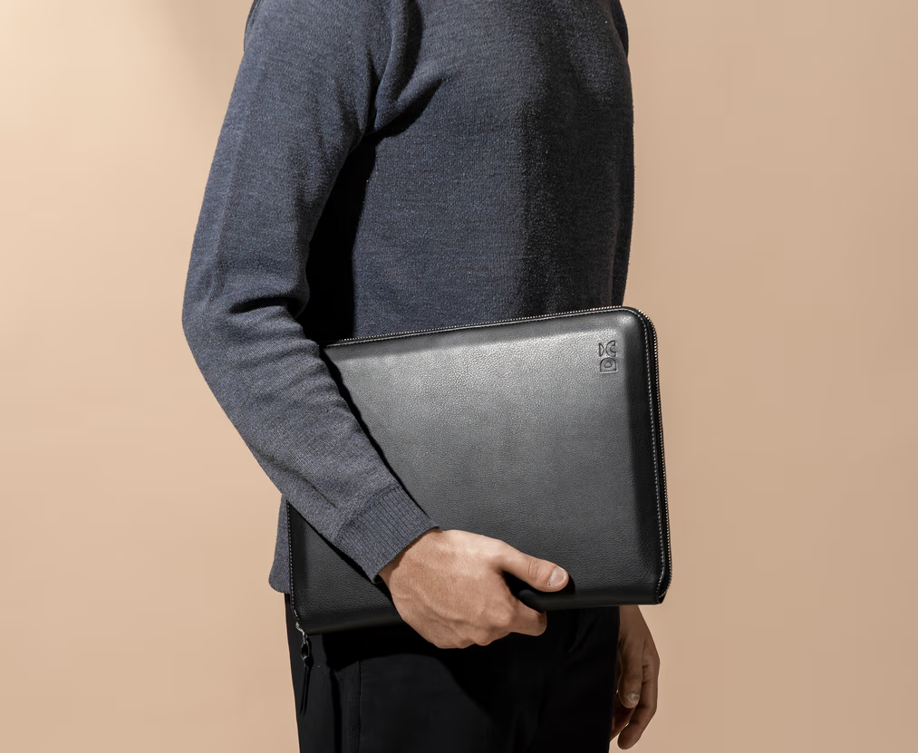Urbane Tech Folio(Black,Tan)