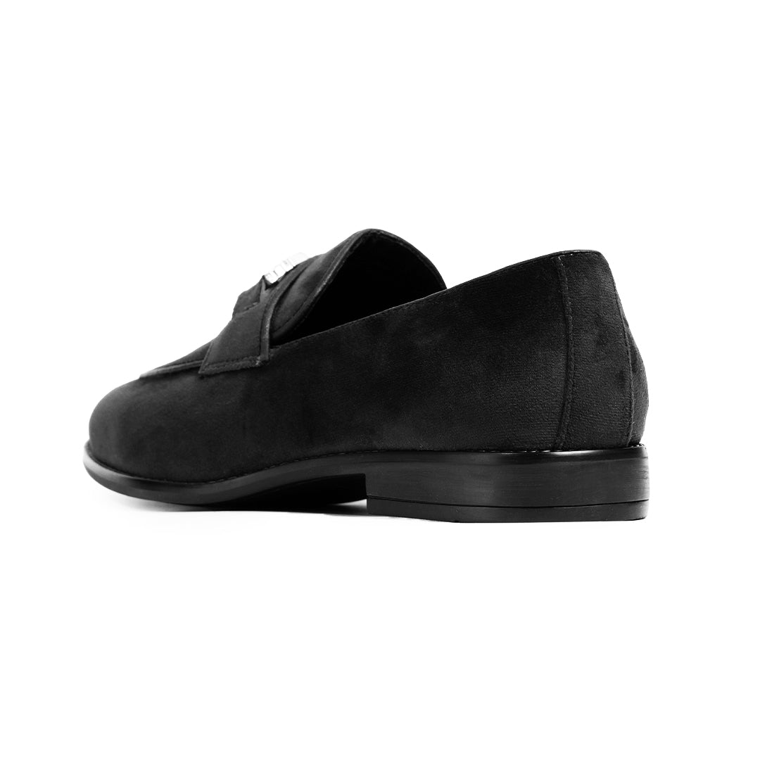 Monkstory Velvet Crystal Bit Loafers – Royal Black
