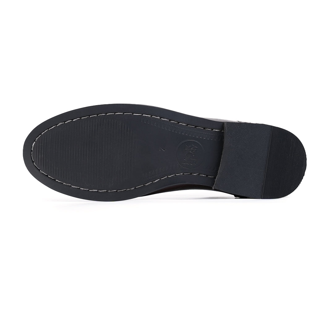 Monkstory Maharaja Zardosi Embroidered Slip-Ons – Black