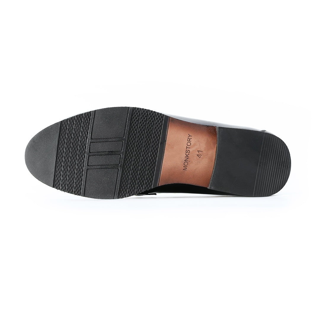 Monkstory Tux Bit Slip-Ons - Black
