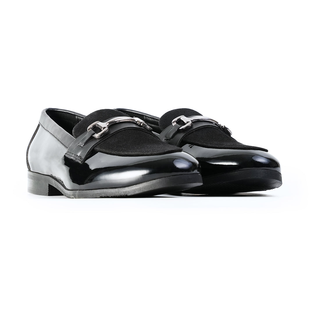 Monkstory Tux Bit Slip-Ons - Black