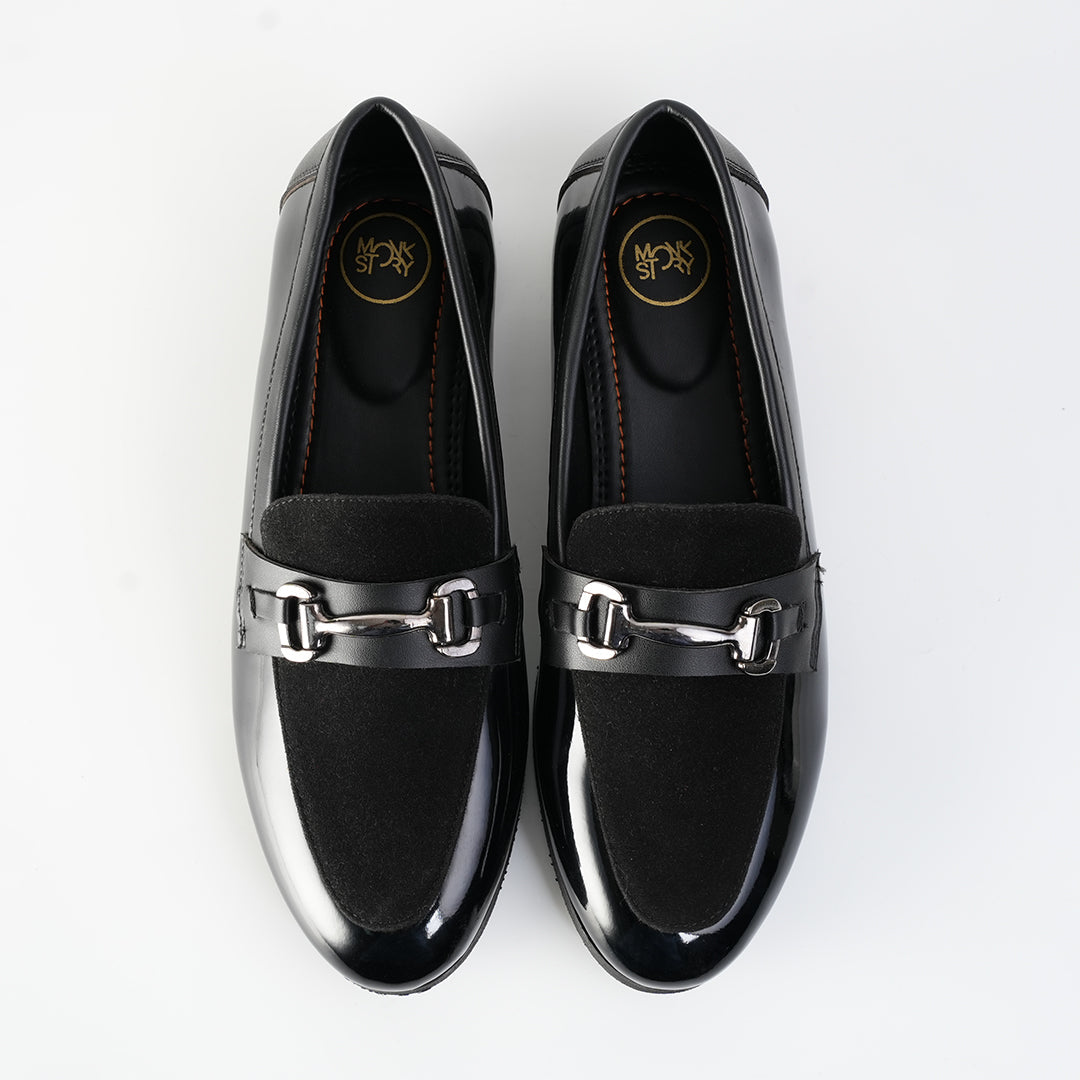 Monkstory Tux Bit Slip-Ons - Black