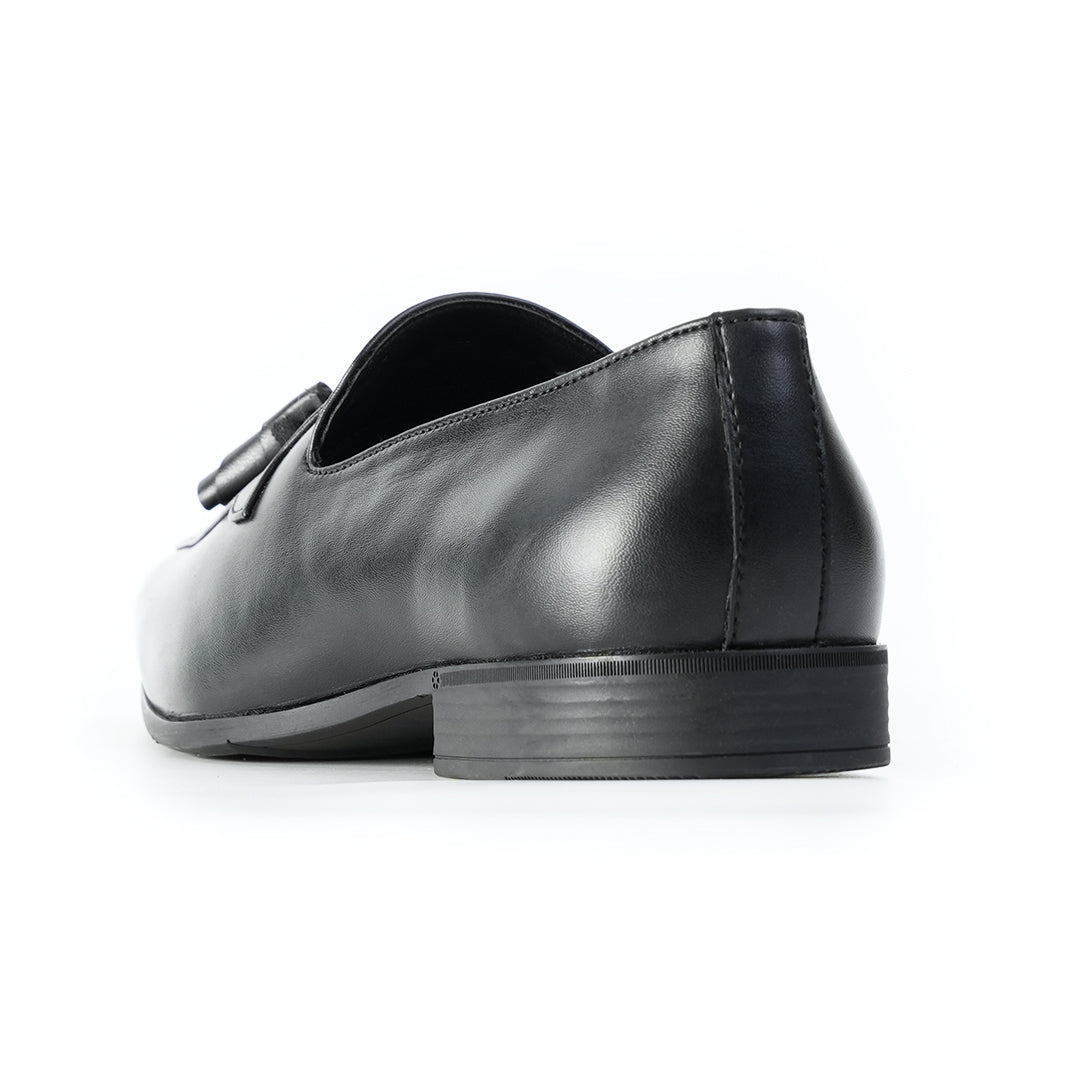 Monkstory Tassel Loafers with Rose-Gold Bit – Black