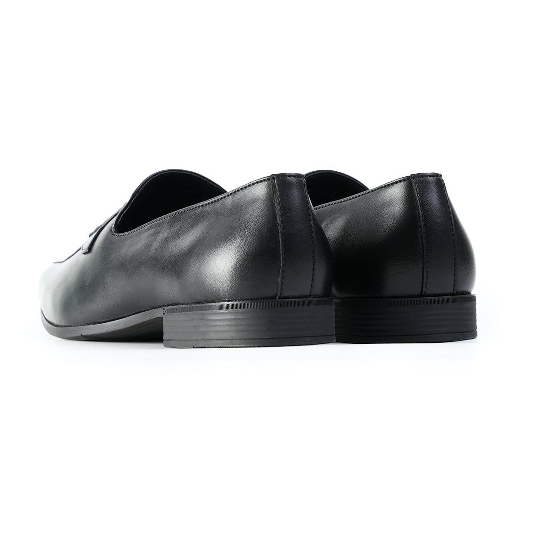 Monkstory Tassel Loafers with Rose-Gold Bit – Black