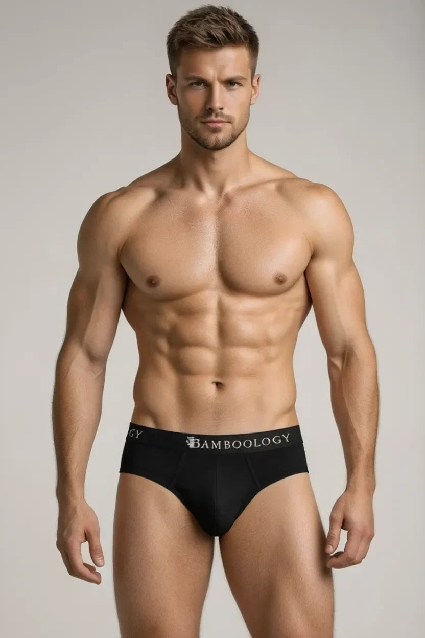 Bamboo Men’s Frenchie Fit Underwear | Black and White | Pack of 2