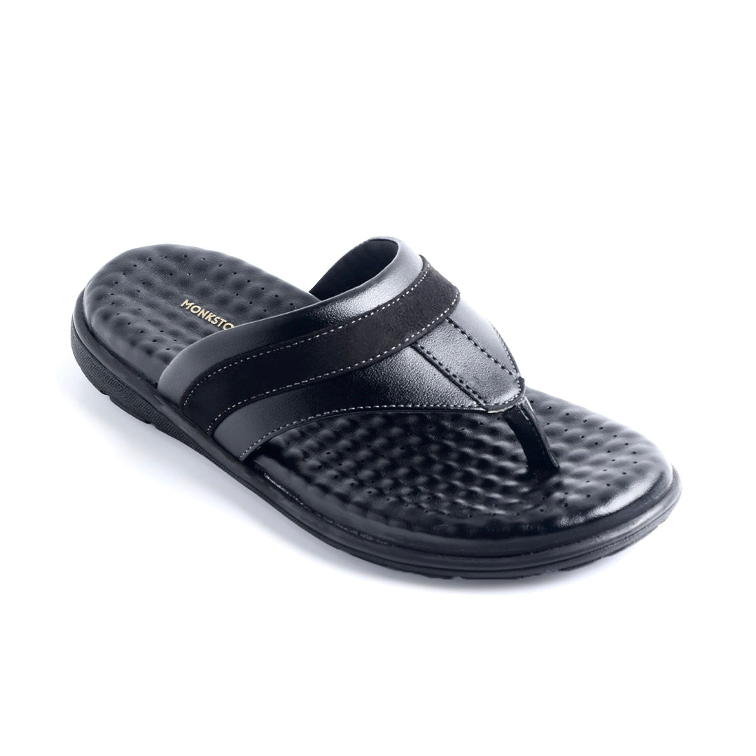 Monkstory Atelier 1975 Comfort Thong Sandals – Midnight Black